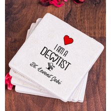 Hediye Dükkanı Kişiye Özel  Dentist Taş Bardak Altlığı