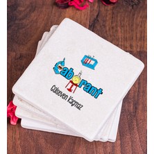 Hediye Dükkanı Kişiye Özel  Laborant Taş Bardak Altlığı