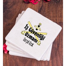 Hediye Dükkanı Kişiye Özel  Iş Güvenliği Uzmanı Taş Bardak Altlığı