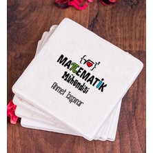 Hediye Dükkanı Kişiye Özel  Matematik Mühendisi Taş Bardak Altlığı