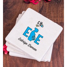 Hediye Dükkanı Kişiye Özel  Ebe Taş Bardak Altlığı