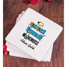 Hediye Dükkanı Kişiye Özel  Enerji Sistemleri Mühendisi Taş Bardak Altlığı