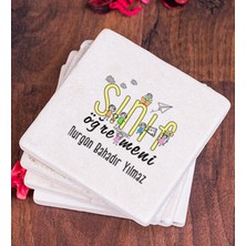 Hediye Dükkanı Kişiye Özel  Sınıf Öğretmeni Taş Bardak Altlığı