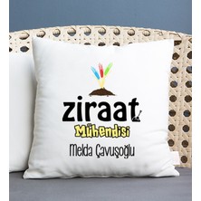 Hediye Dükkanı Kişiye Özel  Ziraat Mühendisi Kare Yastık