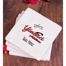 Hediye Dükkanı Kişiye Özel  Yönetici Asistanı Taş Bardak Altlığı