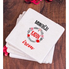 Hediye Dükkanı Kişiye Özel  Bayan Değil Kadın Taş Bardak Altlığı