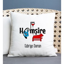 Hediye Dükkanı Kişiye Özel  Hemşire Kare Yastık