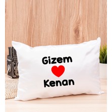 Hediye Dükkanı Kişiye Özel  Sevgililere Özel Isim Yazılı Dikdörtgen Yastık