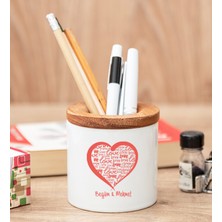 Hediye Dükkanı Kişiye Özel  Kişiye Özel Kalpli Kalemlik