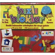 Zekice Hızlı Bloklar-Doğal Ahşap Oyuncak-Ekransız Aktivite Oyunu