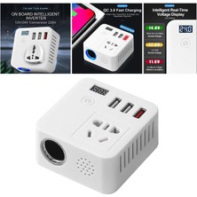 Prettyia Akıllı 150 W Araba Power Inverter 12 V 220 V Otomatik Şarj Adaptörü Beyaz (Yurt Dışından)