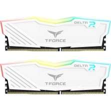 Team T-Force Delta Rgb White 16GB (2X8GB) 3600MHZ CL18 Ddr4 Gaming Ram (TF4D416G3600HC18JDC011)