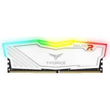 Team T-Force Delta Rgb White 16GB (2X8GB) 3600MHZ CL18 Ddr4 Gaming Ram (TF4D416G3600HC18JDC011)