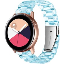 MobaxAksesuar Samsung Galaxy Watch Active 2 40MM Kordon 20MM Şeffaf Baklalı Kordon
