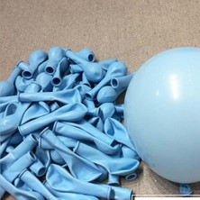 Patladı Gitti 5 Inç Makaron Mavi Mini Balon 10 Adet
