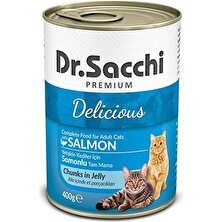 Dr. Sacchi Somonlu Yetişkin Kedi Konservesi 400GR