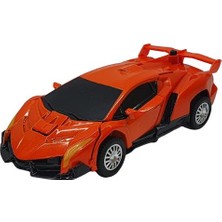 Vardem Robota Dönüşen Metal Araba - 6878A-6-TURUNCU