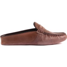 Sail Lakers - Kahverengi Süet, Deri Kadın Ev Terliği