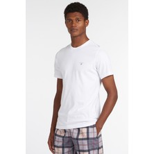 Barbour Tartan Sports T-Shirt WH11 White