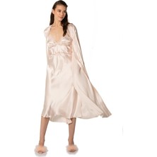 Pierre Cardin 6960 Altılı Saten Gecelik - Sabahlık Takımı