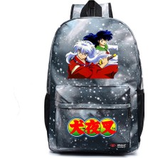 Deweiqi Anime Inuyasha Tuval Sırt Çantası Genç Packsack Okul Çantası Rahat Unisex Yüksek Kaliteli Öğrenci Seyahat Laptop Çantası (Yurt Dışından)