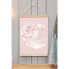 Piksel Grafik Ayın Rüyası Askılı Kanvas Poster Tablo Duvar Dekoru