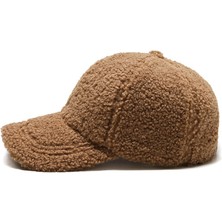 Afun Trendy Streetwear Katı Rüzgar Geçırmez Yün Teddy Beyzbol Şapkaları Kadın Erkek Sıcak Kış Beyaz Kuzu Yünü Yüz Şapkası Casquette Femme (Yurt Dışından)