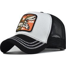 Afun Erkek Beyzbol Şapkası Moda Snapback Şapka Tavşan Yamalı Rahat Pamuklu Baba Şapkaları Nefes Alabilir Örgü Kamyon Şoförü Kapakları Erkekler Hip Hop Kemikleri (Yurt Dışından)