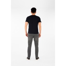 Tony Montana Regular Fit V Yaka %100 Pamuk Kısa Kollu Basic Penye T-Shirt-PE3602TY22