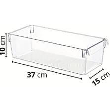 Nandy Home Midi Tall Clear Buzdolabı & Dolap İçi Düzenleyici Organizer 3 Adet