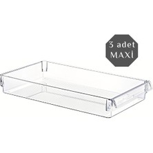 Nandy Home Maxi New Clear Buzdolabı & Dolap İçi Düzenleyici Organizer 3 Adet