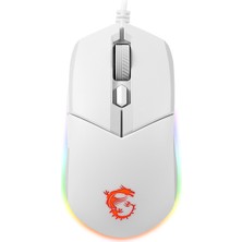 Msi Gg Clutch GM11 White Gaming Mouse 5.000 Dpi Optik Rgb LED Oyuncu Faresi Beyaz