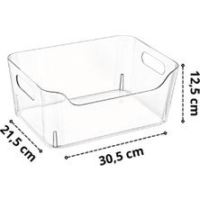 Nandy Home 7 lt Clear Buzdolabı & Dolap İçi Düzenleyici Organizer 3 Adet 30.5 x 21.5 x 12.5 cm