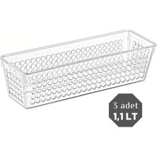 Nandy Home 1,1 lt Handy Dar Buzdolabı & Dolap İçi Düzenleyici Organizer 3 Adet 23.5 x 7.5 x 6 cm