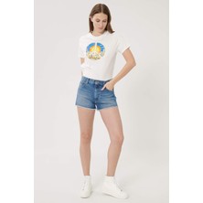 Wrangler  Denim Kadın Kot Şort - Mavi