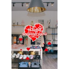 New Jargon Küçüklü Büyüklü Kalp Içinde Kalp Sevgililer Günü Cam Vitrin Oda Stickerı 70CM