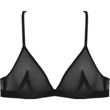 Magic Form 1895 Kadın Siyah Dikişsiz Baskılı Tül Sütyen