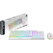 MSı Vigor GK30 Combo White Rgb Türkçe Clutch GM11 White Gaming Klavye Mouse Set Beyaz