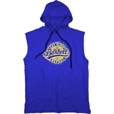 Bluu Barbell Unisex  Kapşonlu Kolsuz T-Shirt Fitness Atleti