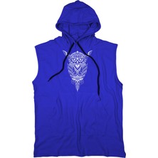 Bluu Owl Unisex  Kapşonlu Kolsuz T-Shirt Fitness Atleti