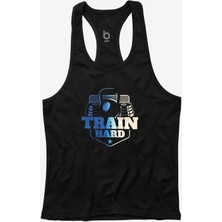 Bluu Fitness Gym Tank Top Siyah Sporcu Atleti %100 Pamuklu Nefes Alabilir Kumaş