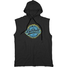 Bluu Barbell Unisex  Kapşonlu Kolsuz T-Shirt Fitness Atleti