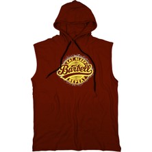 Bluu Barbell Unisex  Kapşonlu Kolsuz T-Shirt Fitness Atleti