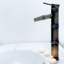 Guangdong Spirit Tek Kolu Banyo Bambu Damar Dolgu Musluğu, Antika Br