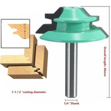 Guangdong Spirit Marangoz Kolu Kilit Yönlendirici Bit 1/4 Inç Mitt Blok Yönlendirici Matkap Ucu Marangoz Araçları Için 45 Derece Ahşap Freze Makinesi(Yurt Dışından)