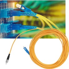 Guangdong Spirit Adet Fiber Optik Yama Kablosu Pvc Tek Modlu Seramik Çekirdek Sarı Sc-Fc 10 Metre Uzunluk
