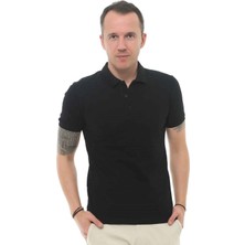 Cazador 22YCEEO04613 Erkek Siyah Polo Yaka T-Shirt