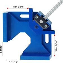 Guangdong Spirit Alüminyum Tek Kolu 90 Derece Sağ Açı Kelepçe Açı Kelepçe Ağaç Işleme Çerçeve Klipsi Sağ Açı Klasör Aracı (Mavi)