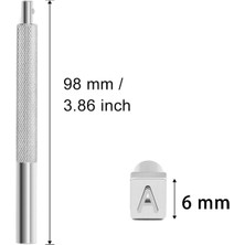 Guangdong Spirit 37 Adet 6mm Metal Mektup Numarası Baskı Seti - Gümüş (Yurt Dışından)