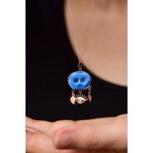 Papatya Silver 925 Ayar Gümüş Rose Kaplama Camdaki Kız Süryani Kolye